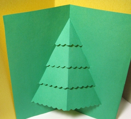 Новогодняя открытка с елкой