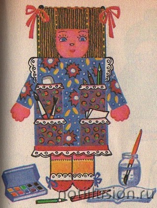 кукла панно с кармашками