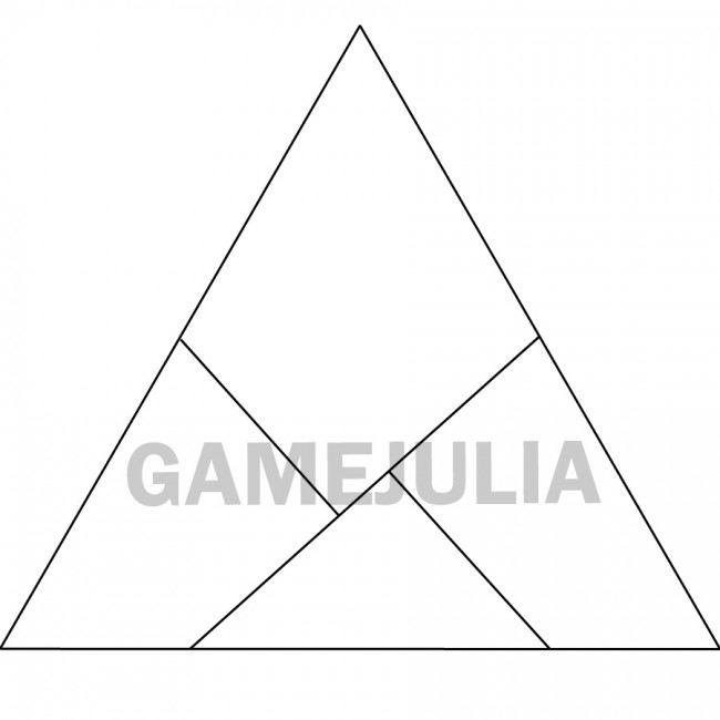 Головоломка треугольник из бумаги