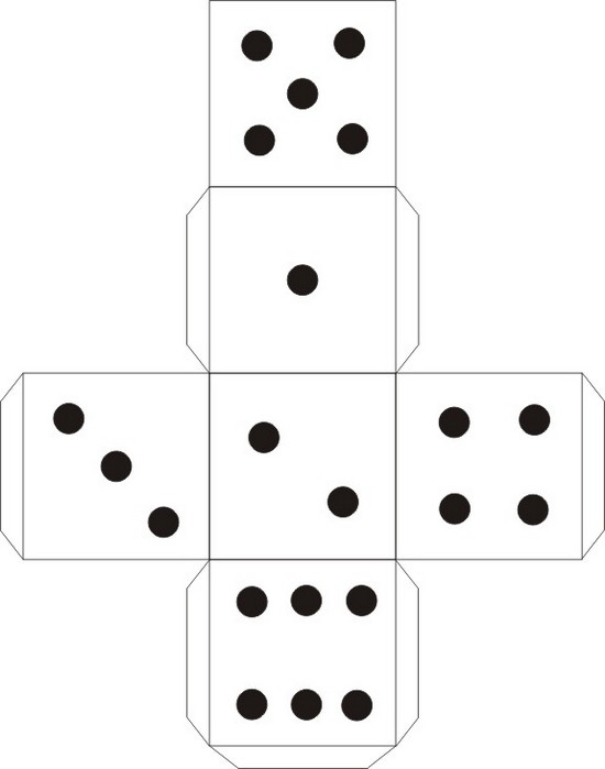 Схема шаблон кубика из бумаги