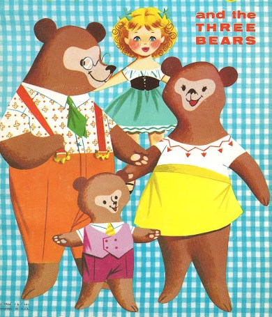 Бумажная кукла 3 медведя
