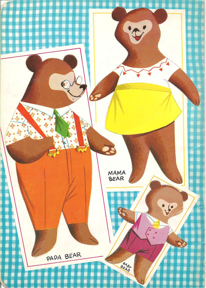 Бумажные куклы 3 медведя