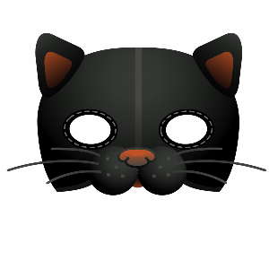 Маска черный кот