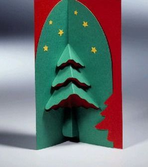 новогодняя открытка с елкой