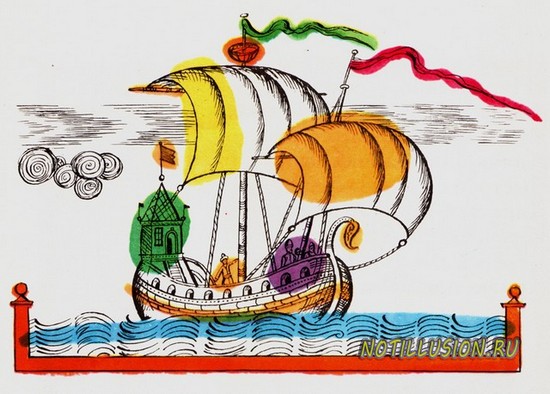 ветер по морю гуляет и кораблик подгоняет - сказка о царе Салтане