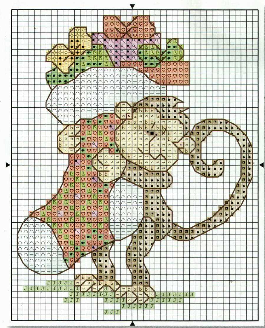 Схема вышивки обезьянка
