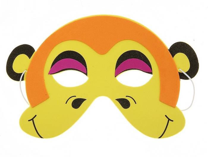 Шаблон маска тигра на новый год