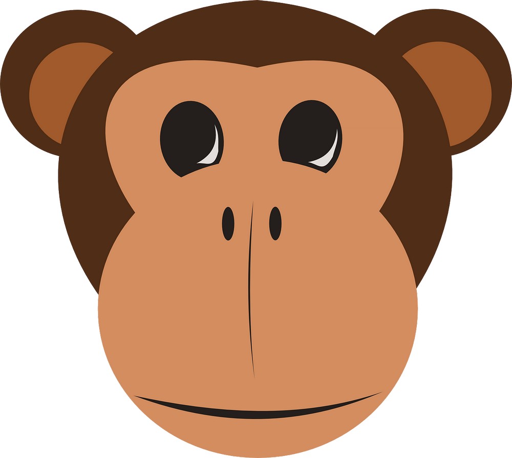 Шаблон маска обезьяны на новый год 4