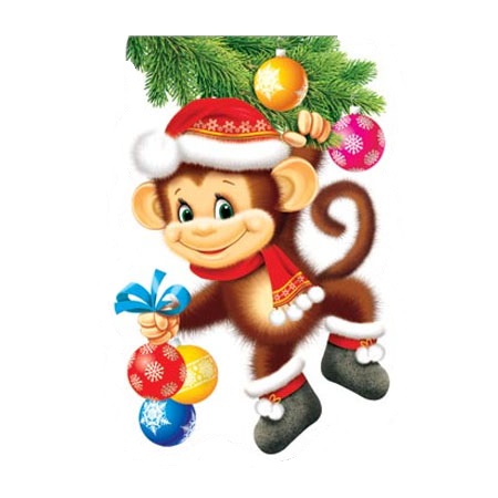 Картинка обезьянка на Новый год