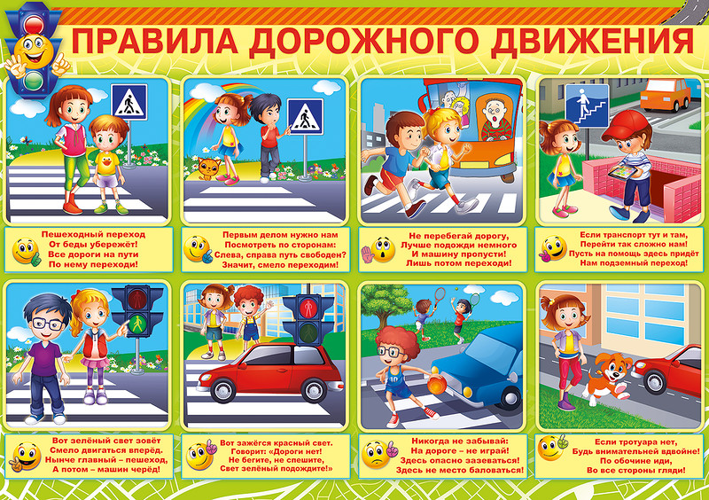 Плакат правила дорожной безопасности