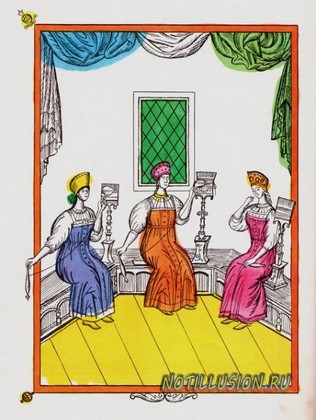 три девицы под окном сказка о царе Салтане