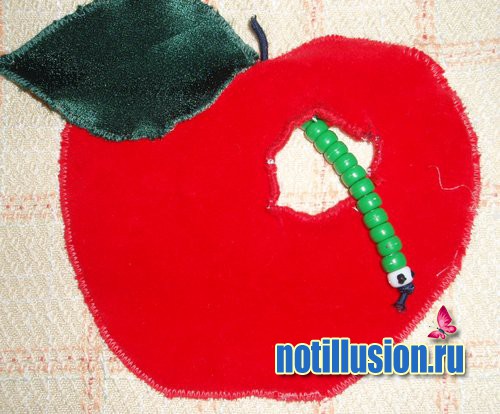 развивающая книжка листик с гусеницей в яблоке