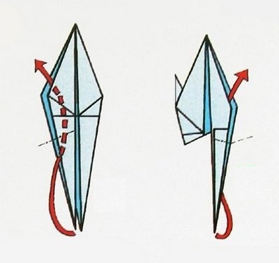 Оригами журавлик схема